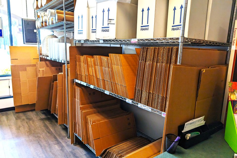 Huge selection of packing supplies. Find just the right size box.