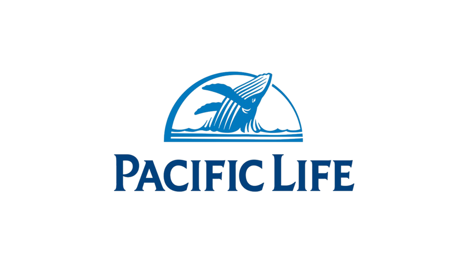Pacific life logo (full white board)