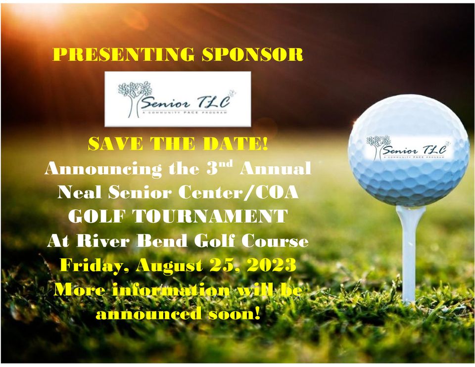 Poster golf tournament save the date 2023