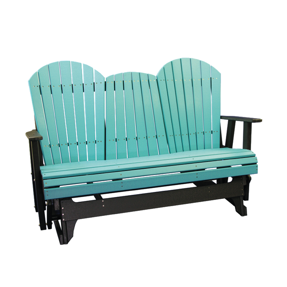 Hlf 5' adirondack glider aruba blue black