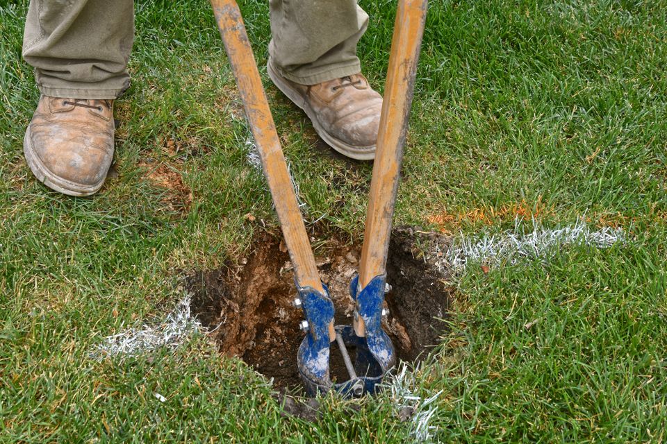 Fence post hole