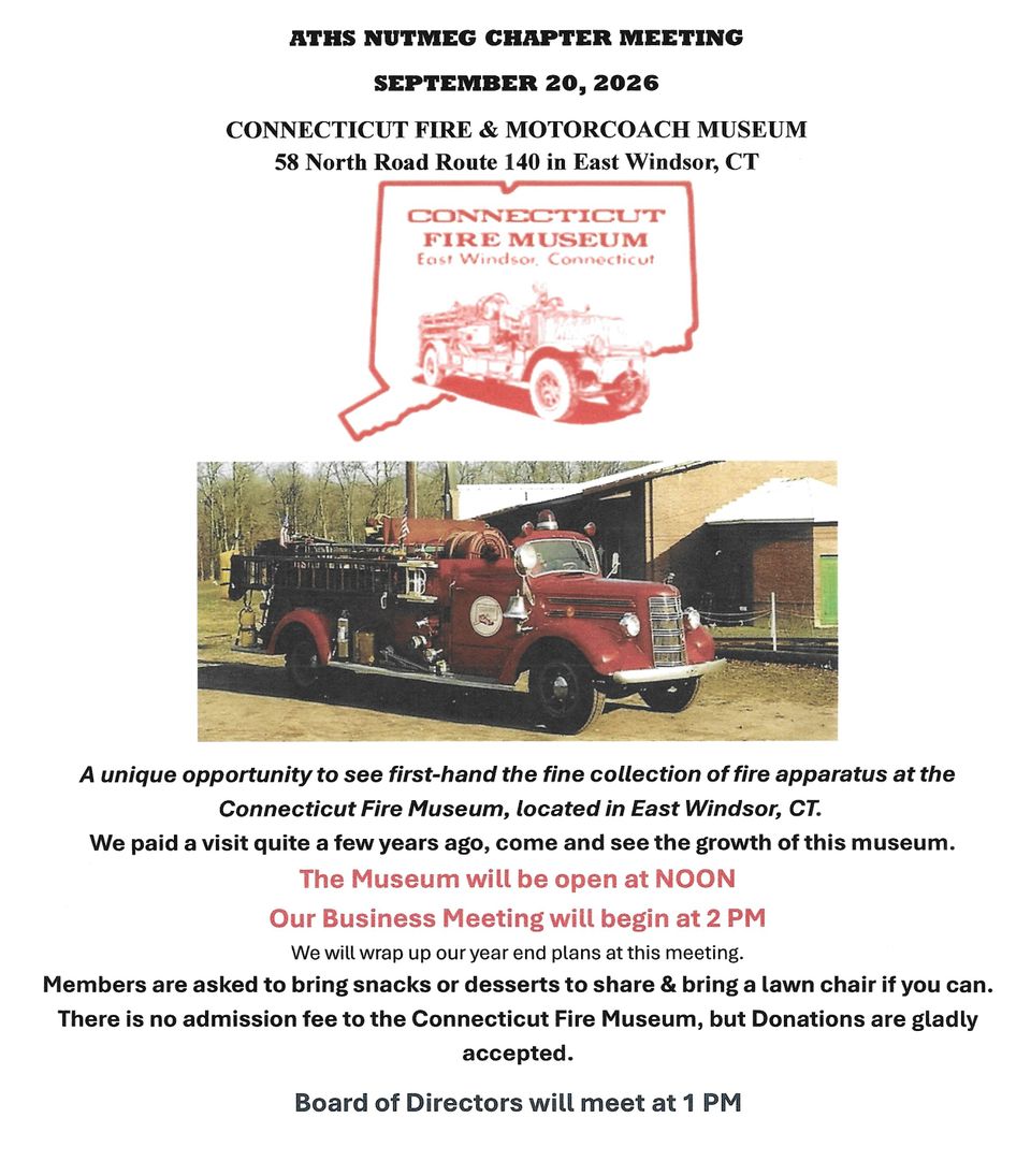 Nutmeg chapter meet sept 2026