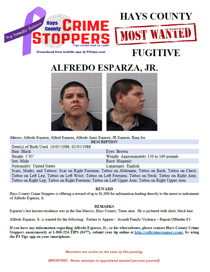 Esparza most wanted poster