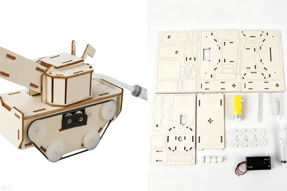 43. okyn y2365 wooden diy tank model stem engineering kit physics experiment educational toy (1 2)