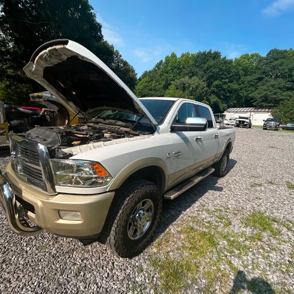 Dodge Cummins with the hood open