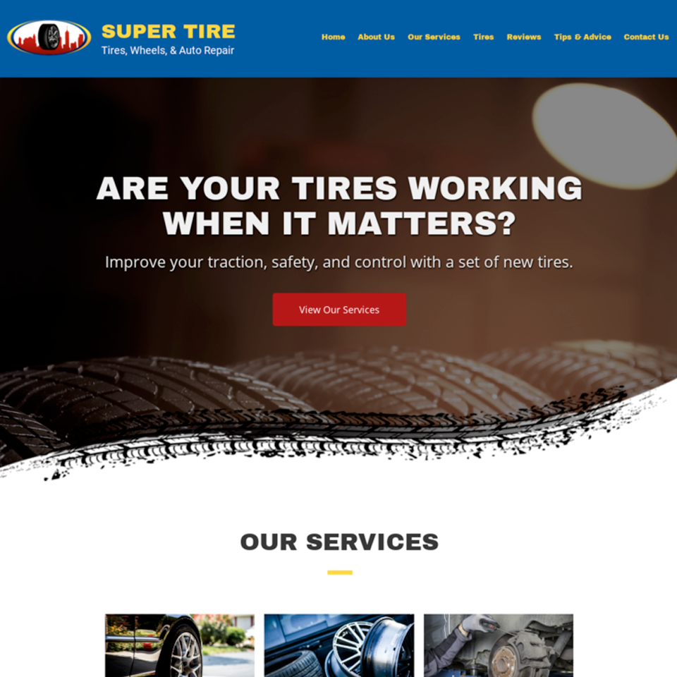 Tire wheel shop theme
