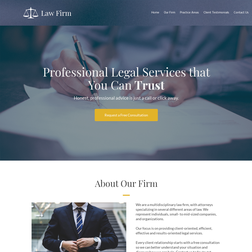 Lawyer website design 960x960