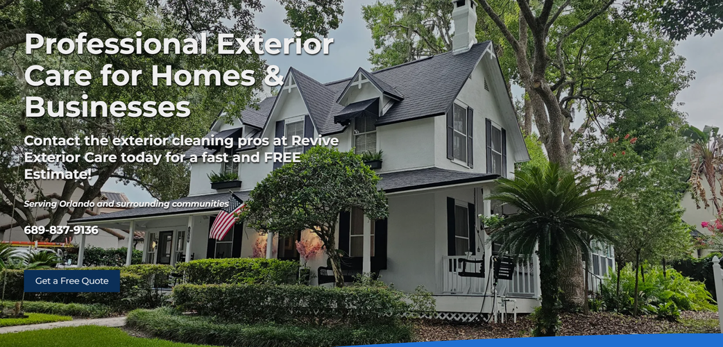 Revive Exterior Care website designed by Pixeloft Creative
