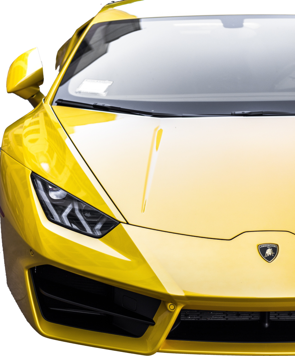 Yellow car cutout cutout