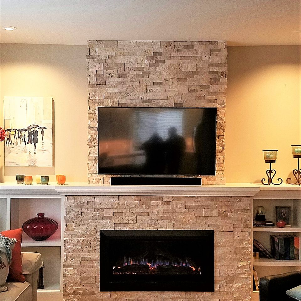 Fireplace after