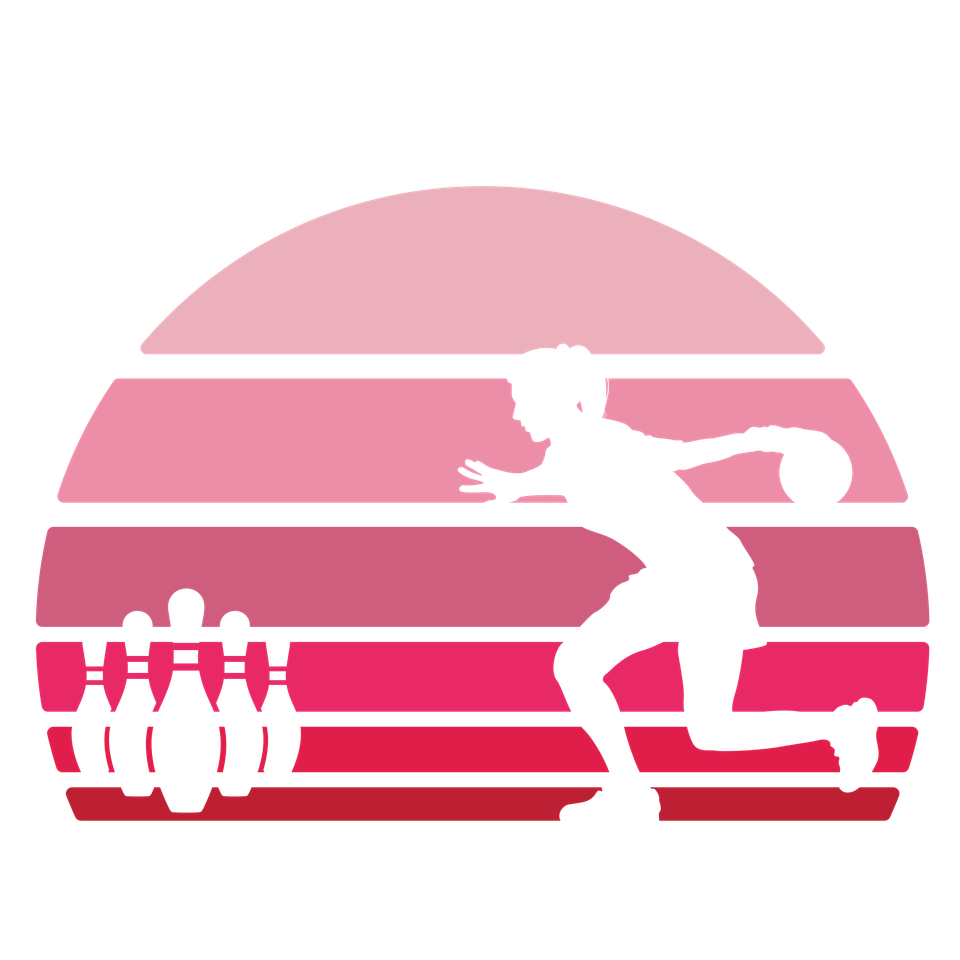 Bowling   retro sunset graphics 01