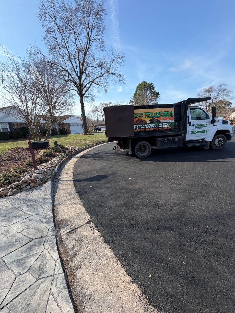 Professional mulching services, done by Get A Mow On LLC of Chesapeake VA