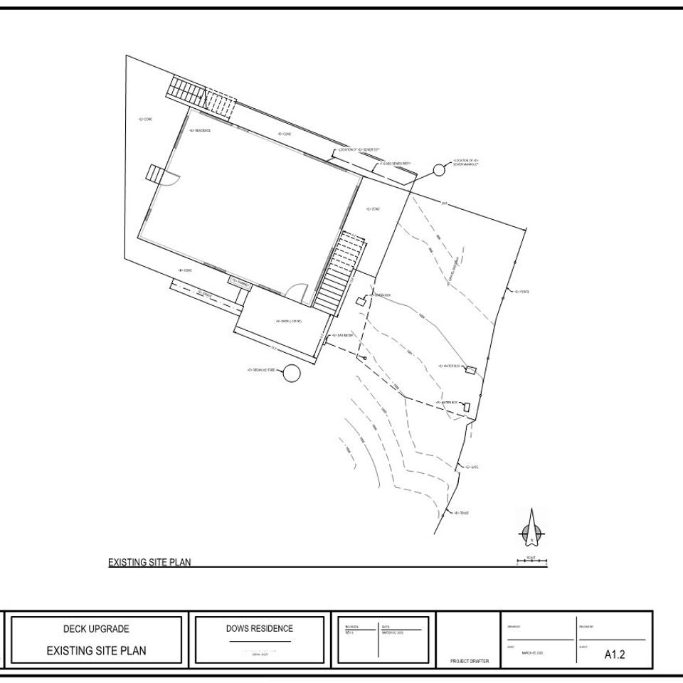 Dows residence deck improvements (existing floor plan)