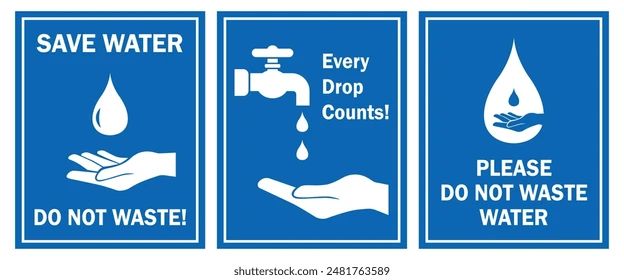 Do not waste water symbol 260nw 2481763589