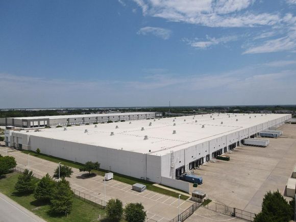 Drone photo of commercial building