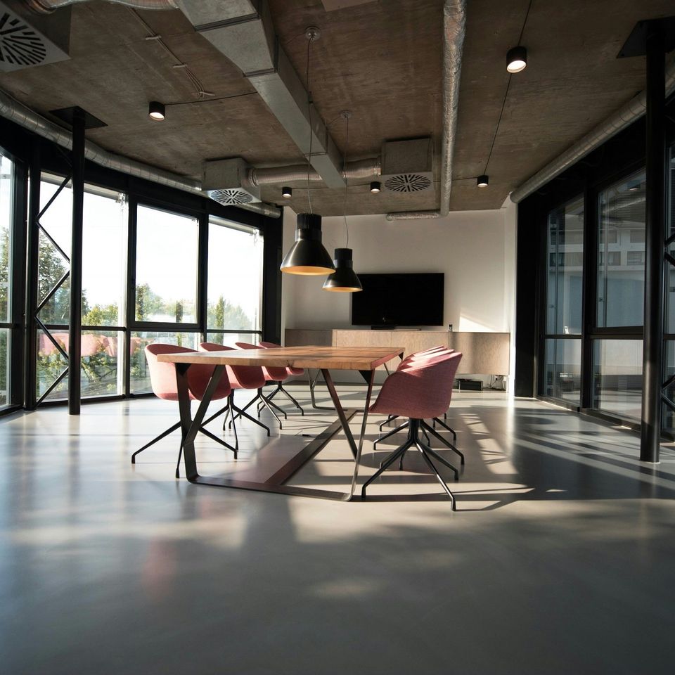 Corporate office janitorial services, commercial workspace cleaning, and executive boardroom detailing.