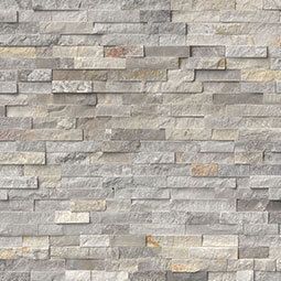 Sunset silver stacked stone panels
