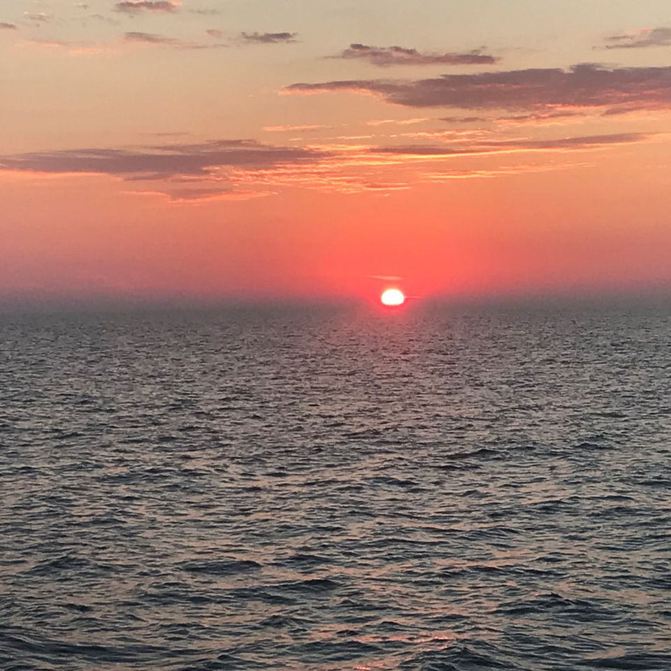 Sunset over ocean