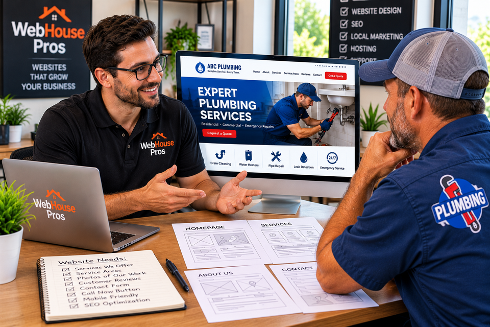Plumbing website consultation meeting