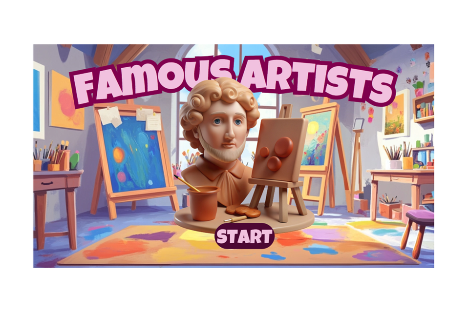 Famous artists   kids interactive quiz game