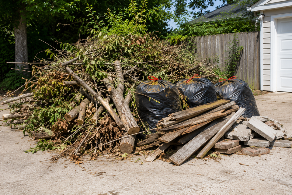 Yard waste and outdoor debris cleanup