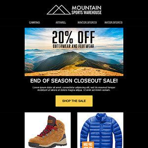 Email layouts template 1 example
