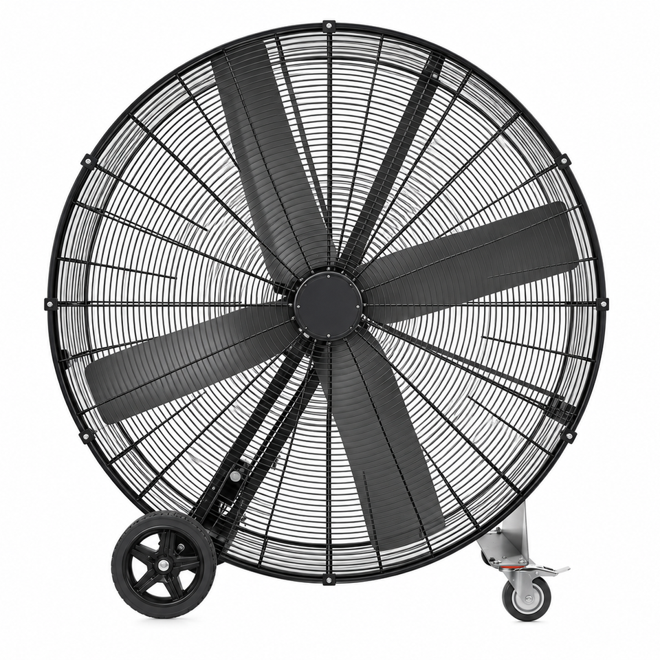 Industrial six blade drum fan