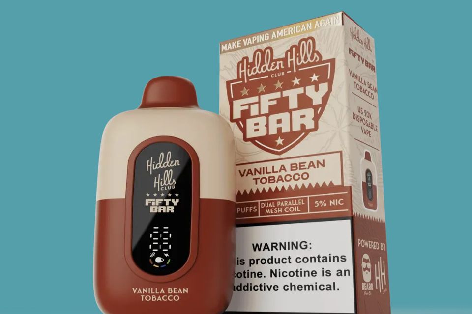 Fifty Bar Hidden Hills Vanilla Bean Tobacco Disposable Vape