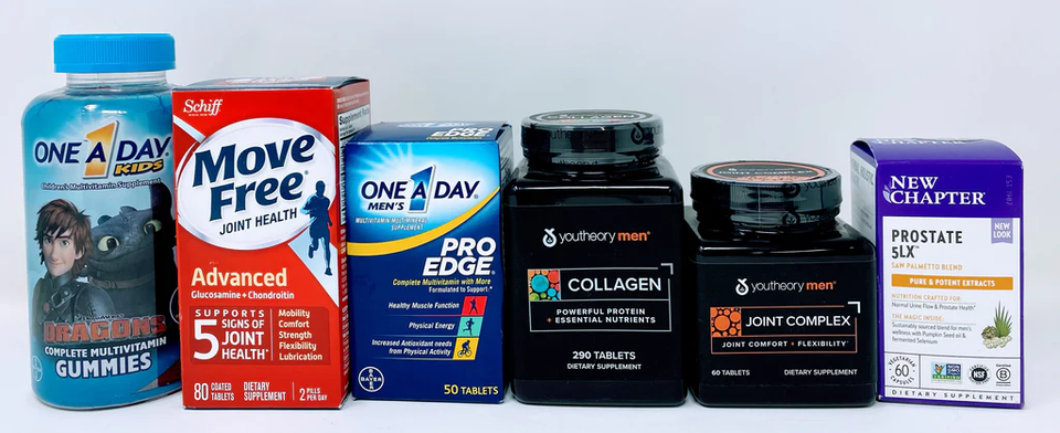 Vitamins , so many brand name products are available here.