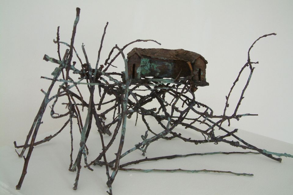 15 double house with sticks
