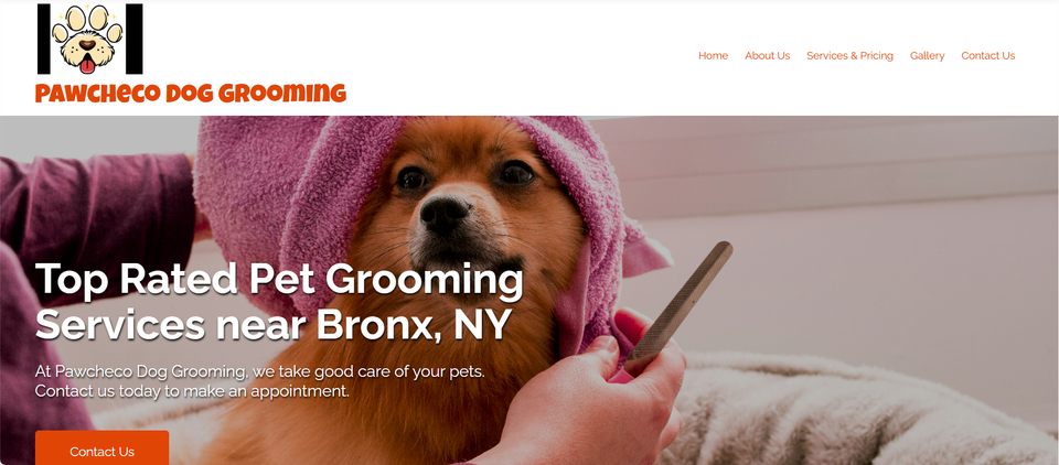 Pawcheco dog grooming demo screeshot