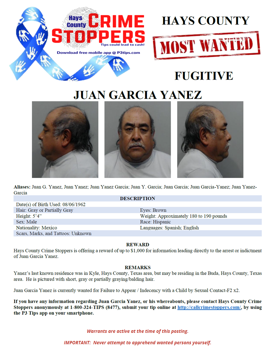 Yanez most wanted poster