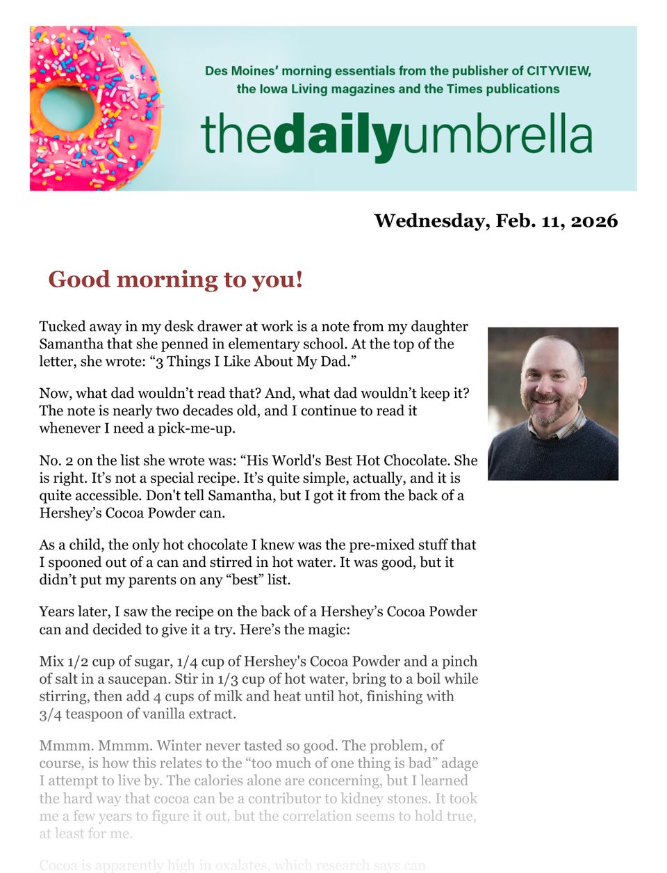 Daily umbrella feb. 11  dm hotel fire  world's best hot chocolate  why is basketball the messiest olympic sport  1