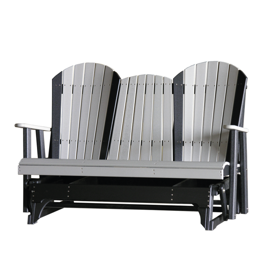 Hlf cut 5' adirondack glider black dovegray