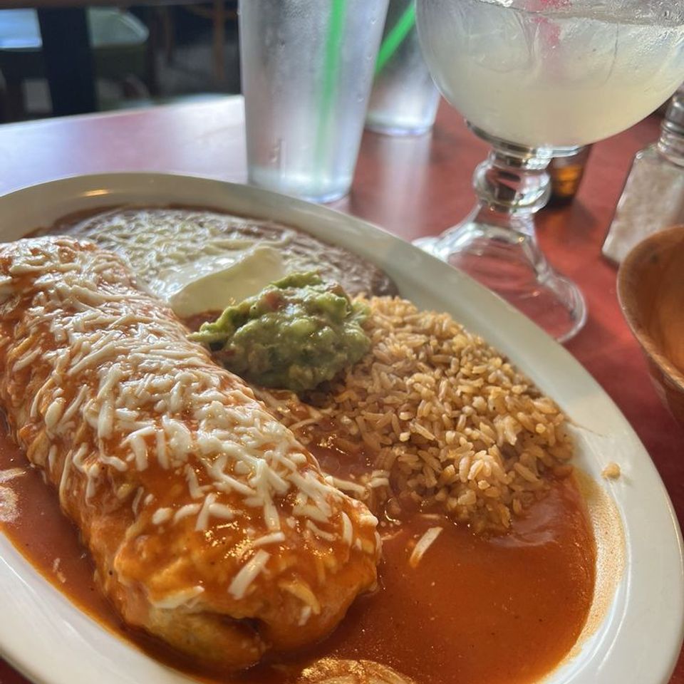 Taqueria franco wet burrito margarita