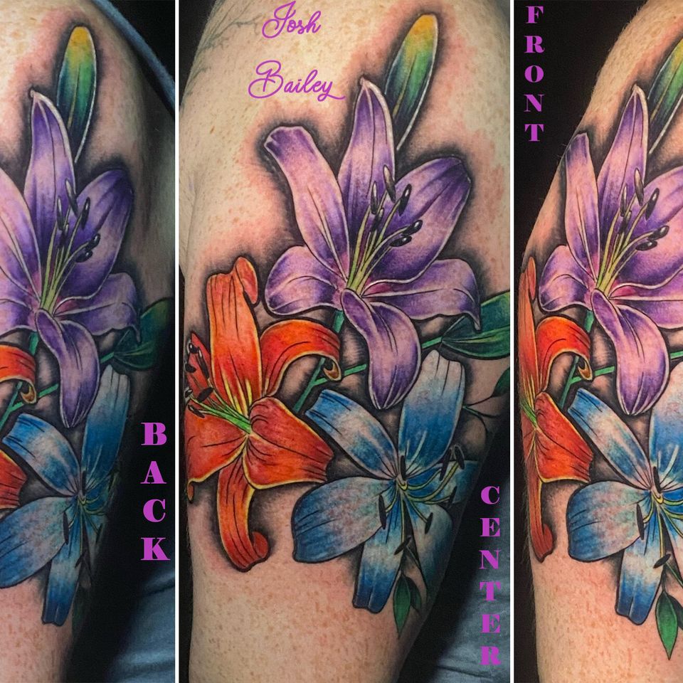 Josh tiger lilies collage