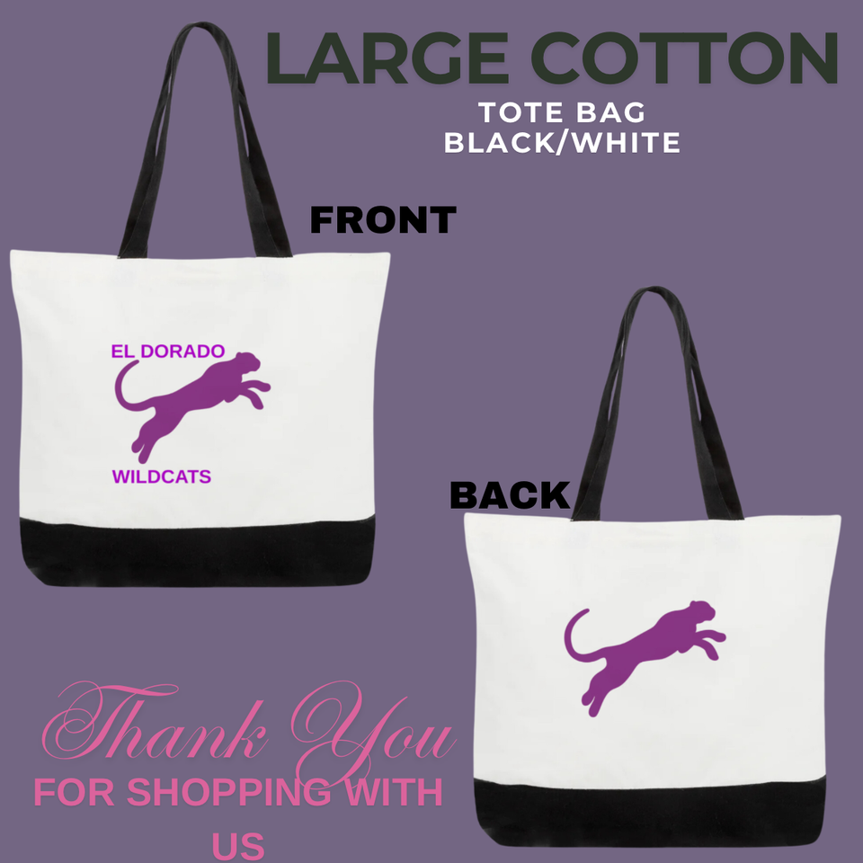 Large cotton tote bags wildcats  1   2