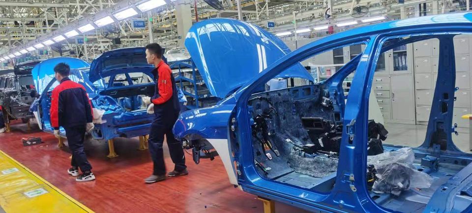 China m100 car assembly line may 2021 2