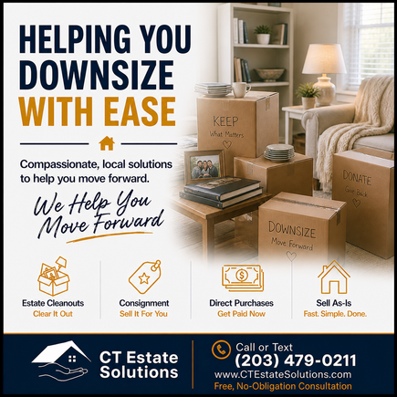 CT Estate Solutions. Helping you downsize with ease. 