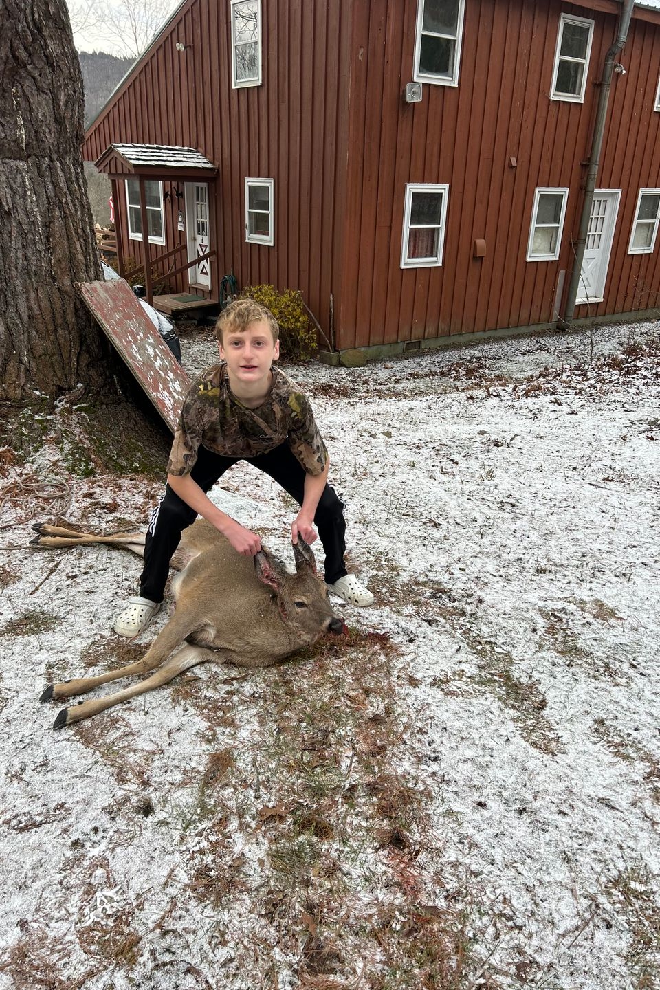 boy with doe