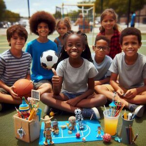 Kids having fun at activities like sports art stem academics in summer camp in baltimore 300x300