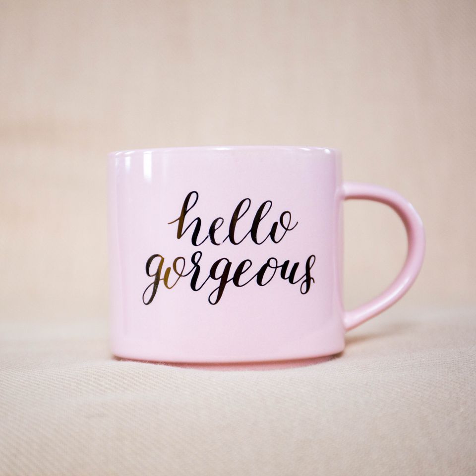 Mug pink girly coffee