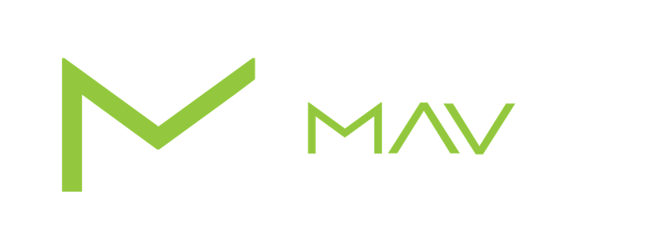 Mavin horizontal logo web partial reverse green rgb