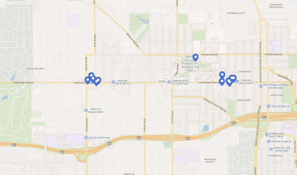 Drake area map (interactive)