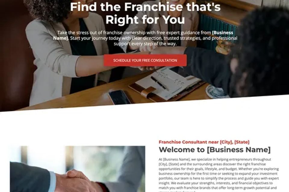 Franchise consultant website theme original