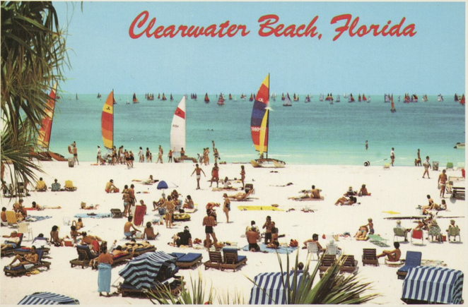 Clearwater beach postcard