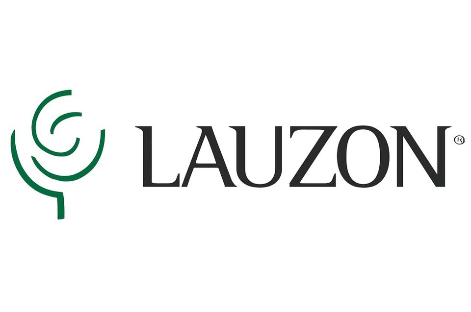 Lauzon logo featuring a stylized green tree icon and bold black “LAUZON®” text in capital letters