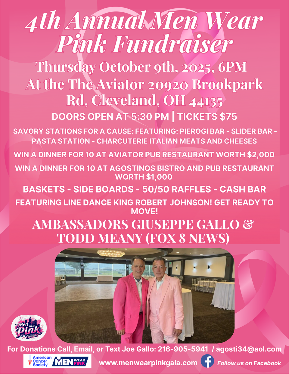 Breast cancer fundraiser  men wear pink
