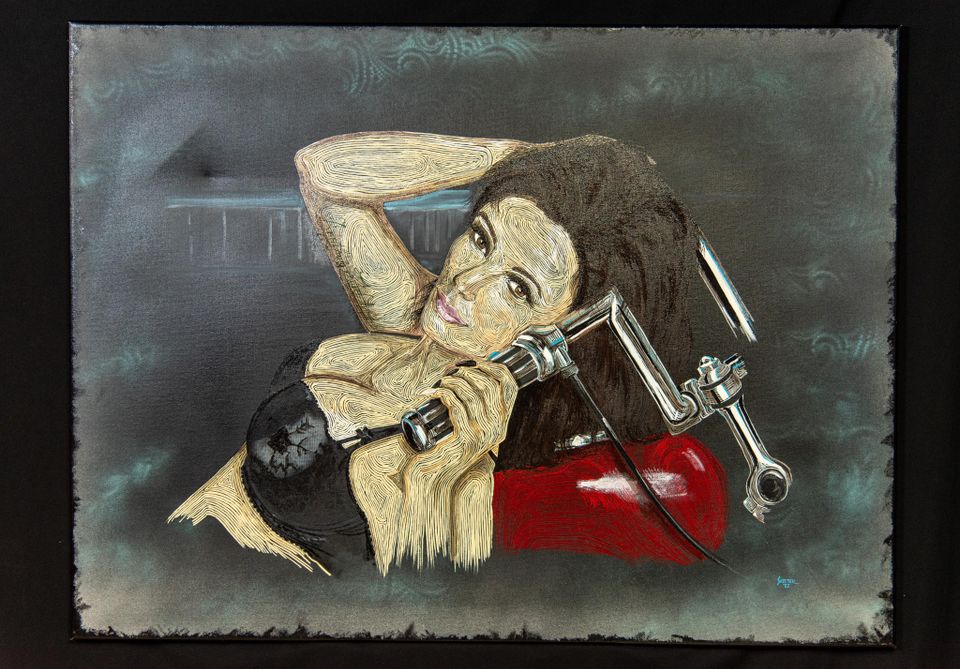 Hand-painted portrait art collection by Skeeter's Grafix.