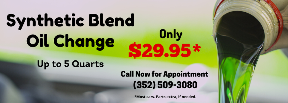 McCoy's Auto Synthetic Blend Oil Change Banner